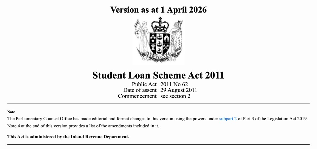 Student Loan scheme Act 2011