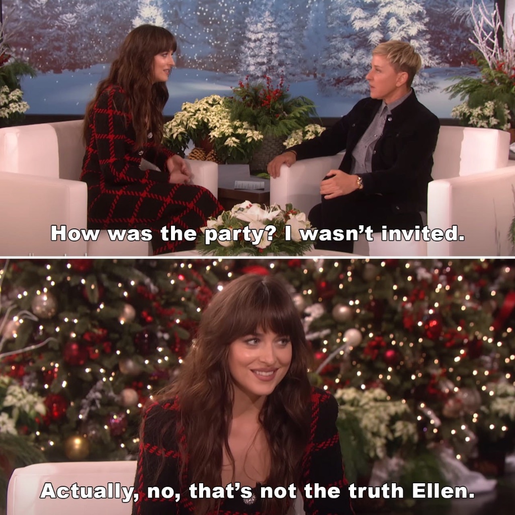 "Actually, no, that's not the truth Ellen."
