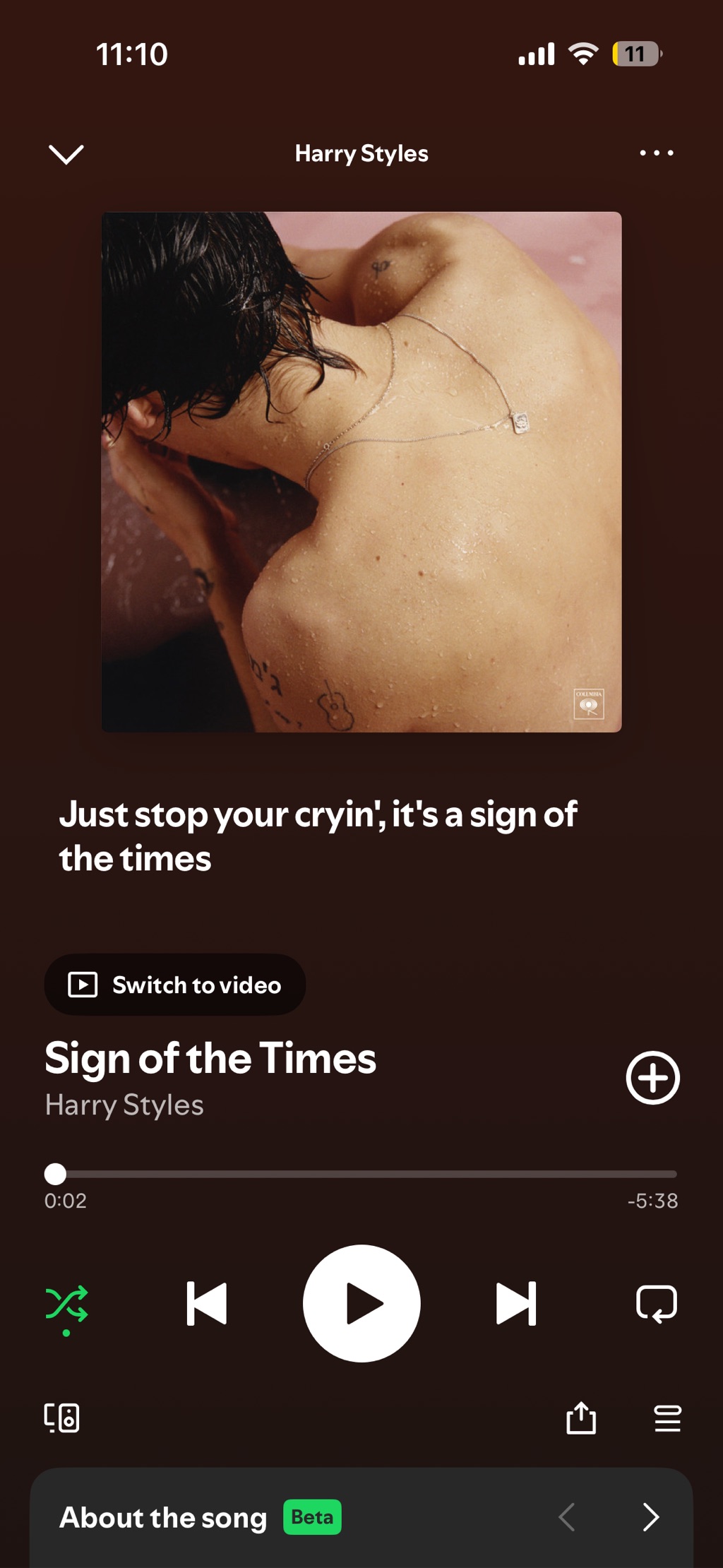 Sign of the times