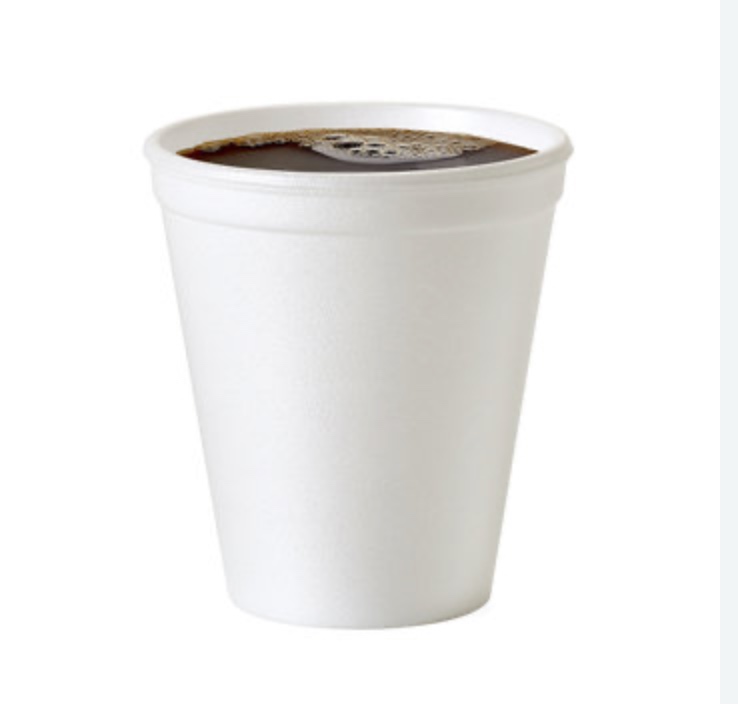 Black Coffee In Styrofoam Cup