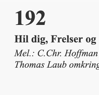 Hil dig, Frelser