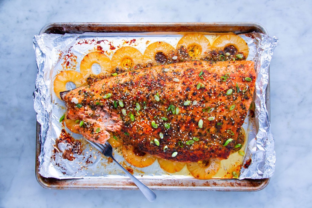 Baked Pineapple Salmon