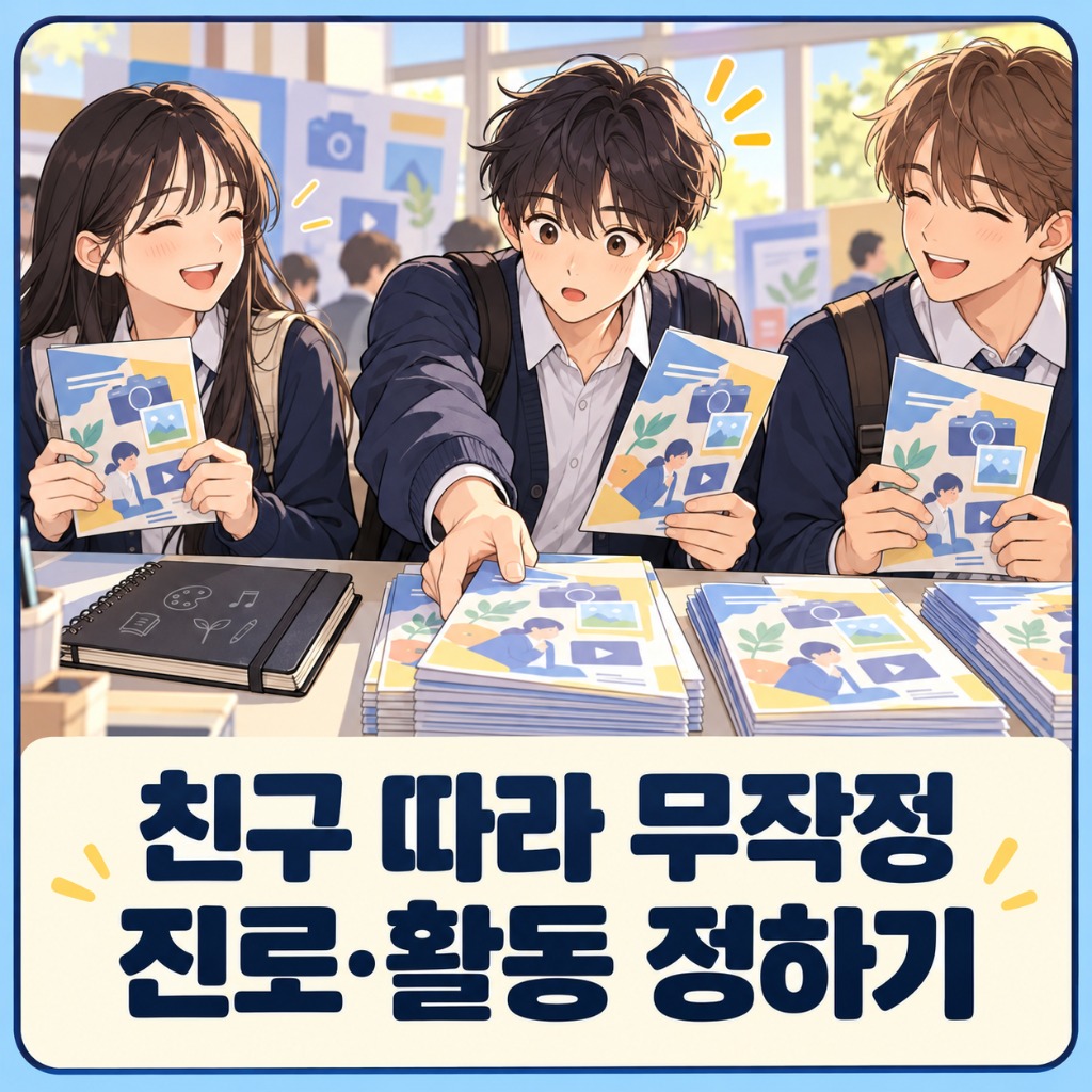 친구를 따라 진로와 활동을 무작정 정하기