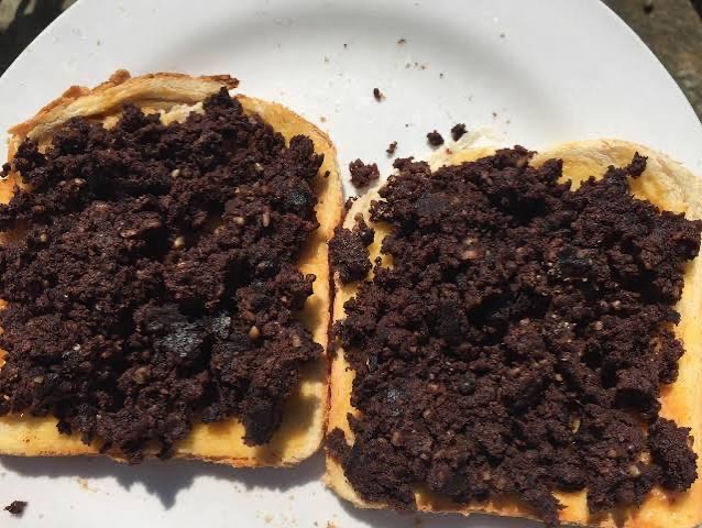Black pudding with toast