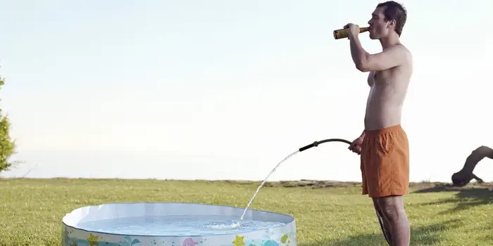 Getting to pee after holding it in for a long time