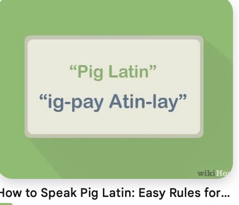 Pig Latin