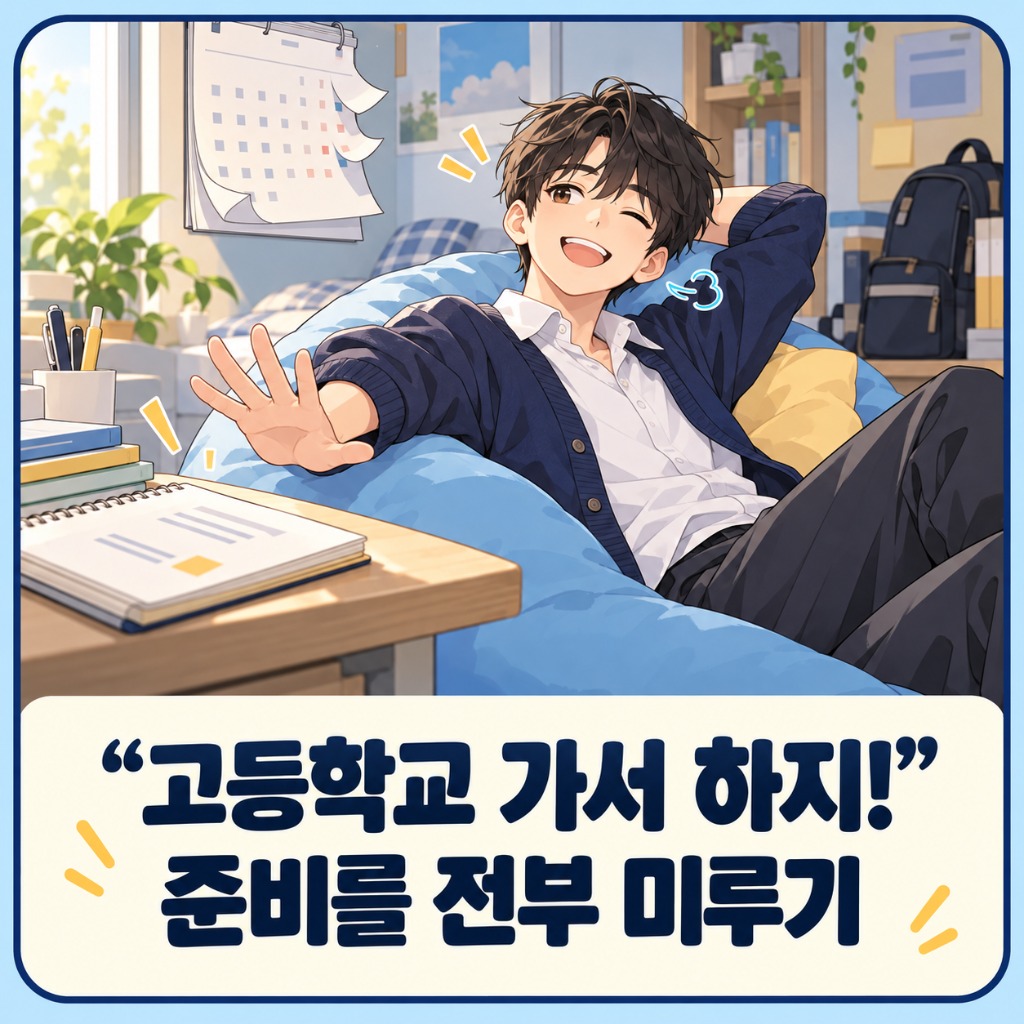 “고등학교 가서 하면 되지” 하며 준비를 전부 미루기