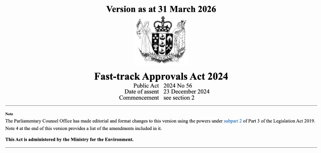 Fast-track Approvals Act