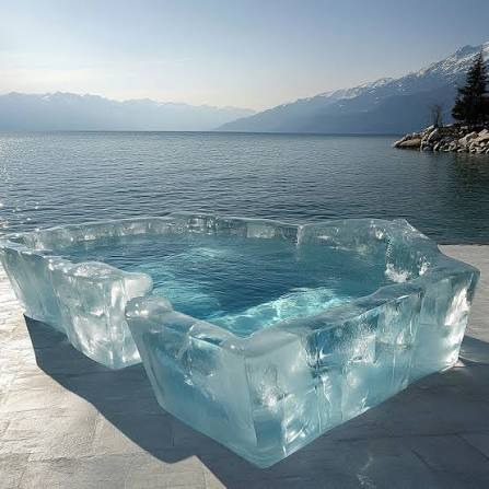 Ice-crafted pool