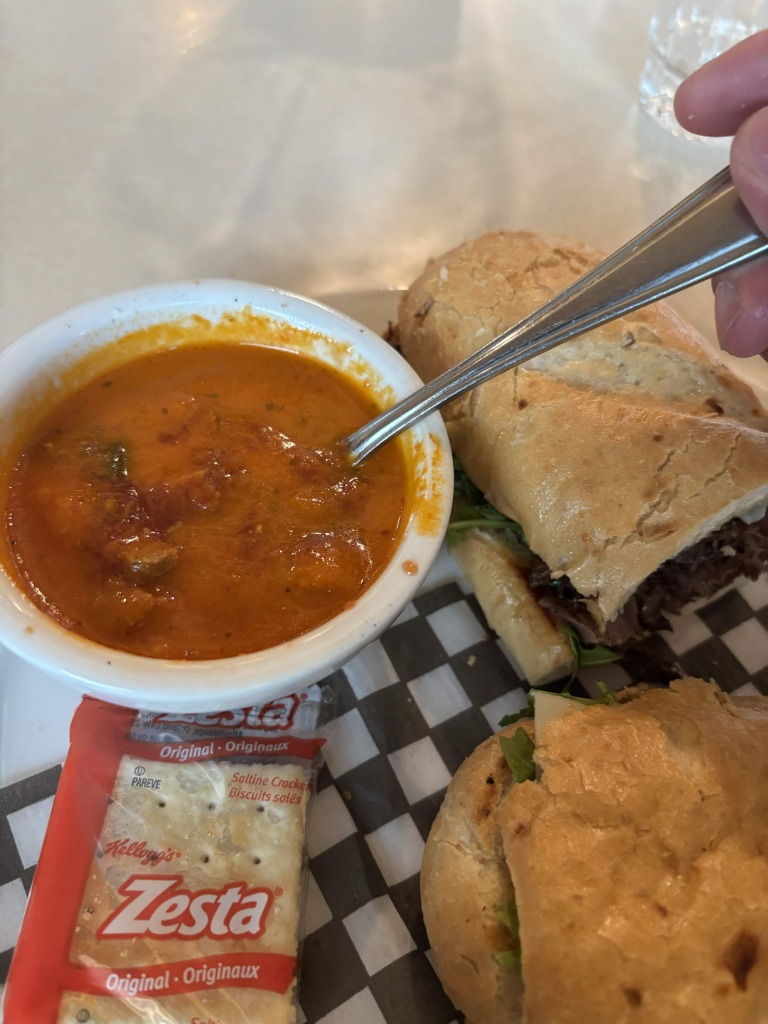 ketchup soup w beef po boy