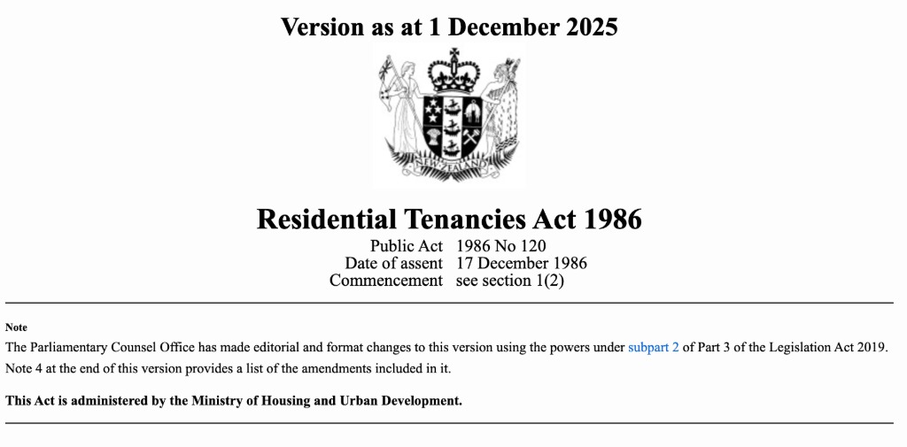 Residential Tenancies Act 1986