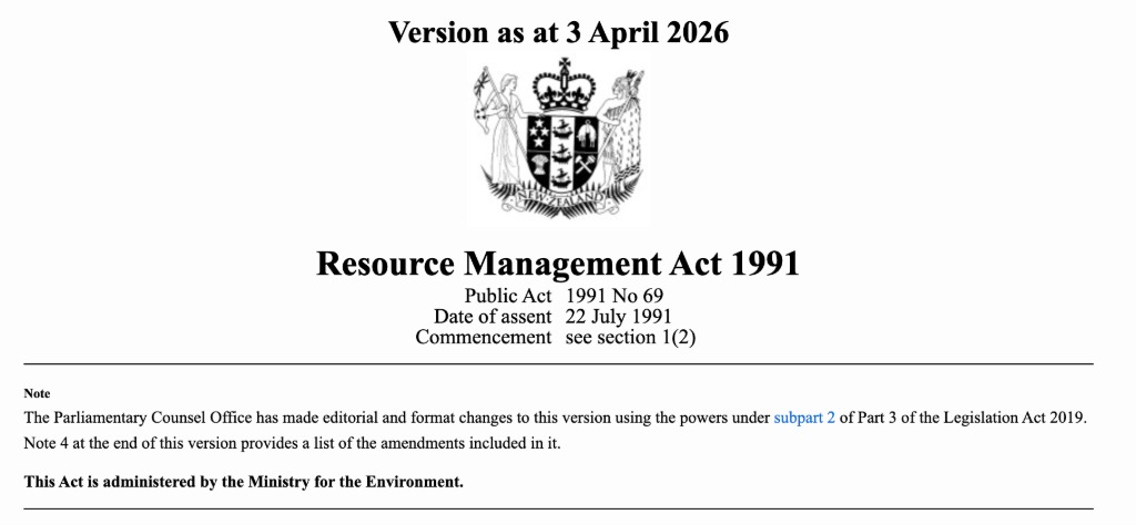 Resource Management Act 1991
