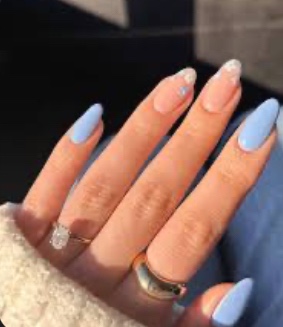Cute blue nails